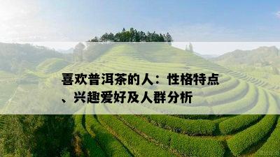 喜欢普洱茶的人：性格特点、兴趣爱好及人群分析