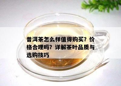 普洱茶怎么样值得购买？价格合理吗？详解茶叶品质与选购技巧