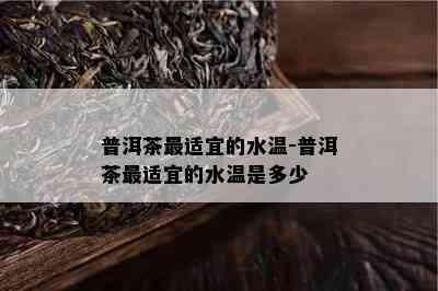 普洱茶最适宜的水温-普洱茶最适宜的水温是多少