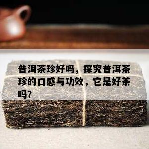 普洱茶珍好吗，探究普洱茶珍的口感与功效，它是好茶吗？