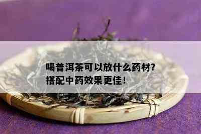 喝普洱茶可以放什么材？搭配中效果更佳！