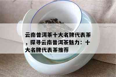 云南普洱茶十大名牌代表茶，探寻云南普洱茶魅力：十大名牌代表茶推荐