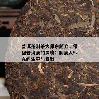 普洱茶制茶大师东简介，探秘普洱茶的灵魂：制茶大师东的生平与贡献