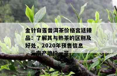 金针白莲普洱茶价格宫廷臻品：了解其与熟茶的区别及好处，2020年预售信息，云南产地价一览