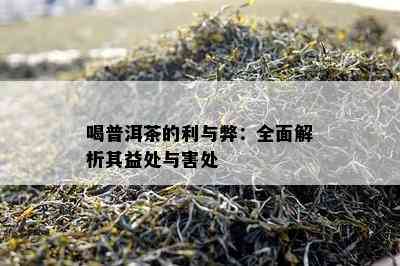 喝普洱茶的利与弊：全面解析其益处与害处