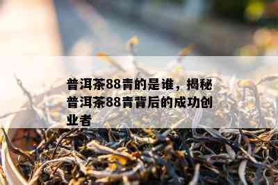 普洱茶88青的是谁，揭秘普洱茶88青背后的成功创业者