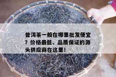 普洱茶一般在哪里批发便宜？价格更低、品质保证的源头供应商在这里！