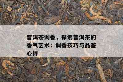 普洱茶调香，探索普洱茶的香气艺术：调香技巧与品鉴心得