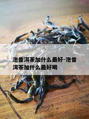 泡普洱茶加什么更好-泡普洱茶加什么更好喝