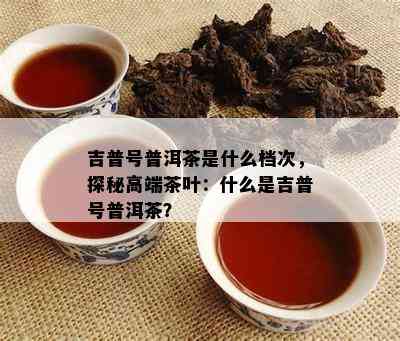 吉普号普洱茶是什么档次，探秘高端茶叶：什么是吉普号普洱茶？