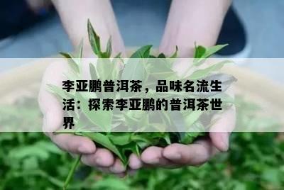 李亚鹏普洱茶，品味名流生活：探索李亚鹏的普洱茶世界