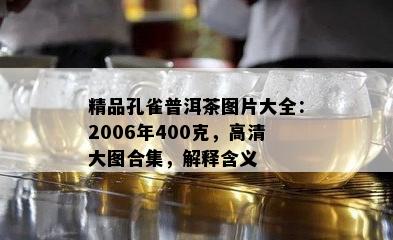 精品孔雀普洱茶图片大全：2006年400克，高清大图合集，解释含义