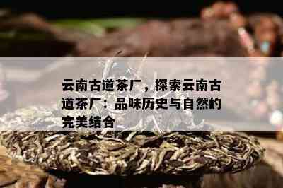 云南古道茶厂，探索云南古道茶厂：品味历史与自然的完美结合