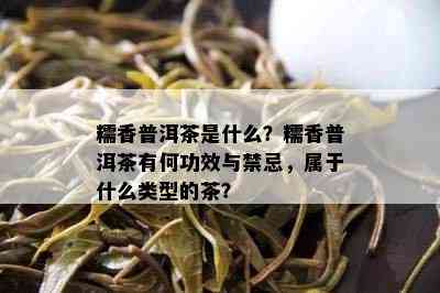 糯香普洱茶是什么？糯香普洱茶有何功效与禁忌，属于什么类型的茶？