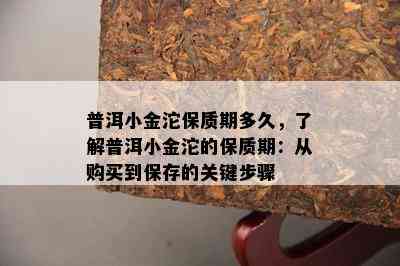 普洱小金沱保质期多久，了解普洱小金沱的保质期：从购买到保存的关键步骤