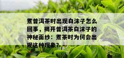 煮普洱茶时出现白沫子怎么回事，揭开普洱茶白沫子的神秘面纱：煮茶时为何会出现这种现象？