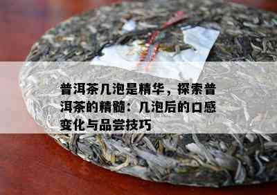 普洱茶几泡是精华，探索普洱茶的精髓：几泡后的口感变化与品尝技巧