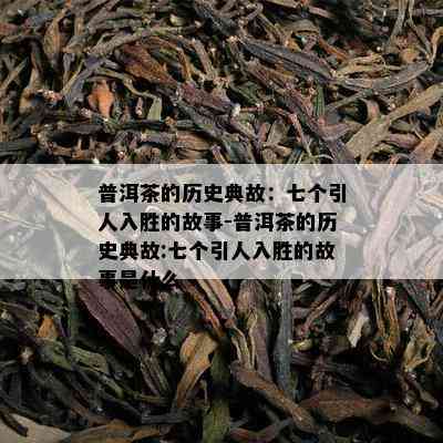 普洱茶的历史典故：七个引人入胜的故事-普洱茶的历史典故:七个引人入胜的故事是什么