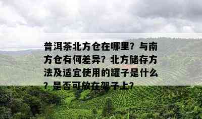 普洱茶北方仓在哪里？与南方仓有何差异？北方储存方法及适宜使用的罐子是什么？是否可放在架子上？