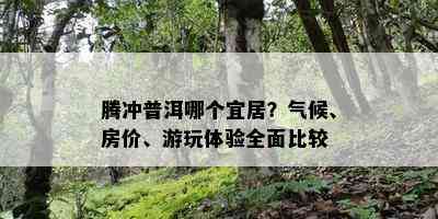 腾冲普洱哪个宜居？气候、房价、游玩体验全面比较