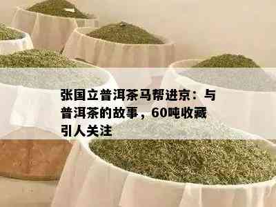 张国立普洱茶马帮进京：与普洱茶的故事，60吨收藏引人关注