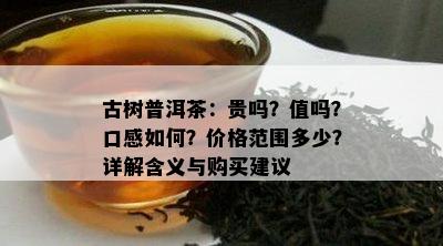 古树普洱茶：贵吗？值吗？口感如何？价格范围多少？详解含义与购买建议