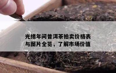 光绪年间普洱茶拍卖价格表与图片全览，了解市场价值