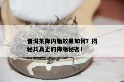 普洱茶降内脂效果如何？揭秘其真正的降脂秘密！