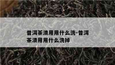 普洱茶渍用用什么洗-普洱茶渍用用什么洗掉