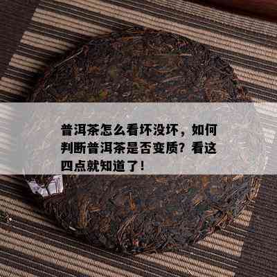 普洱茶怎么看坏没坏，如何判断普洱茶是否变质？看这四点就知道了！