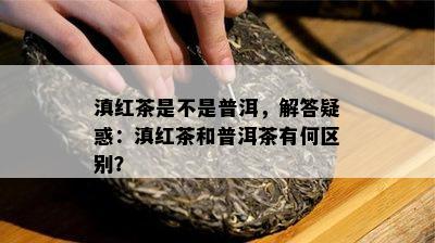 滇红茶是不是普洱，解答疑惑：滇红茶和普洱茶有何区别？