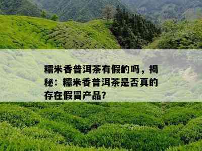 糯米香普洱茶有假的吗，揭秘：糯米香普洱茶是否真的存在假冒产品？