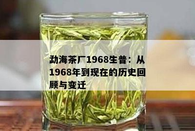 勐海茶厂1968生普：从1968年到现在的历史回顾与变迁