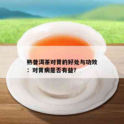 熟普洱茶对胃的好处与功效：对胃病是否有益？