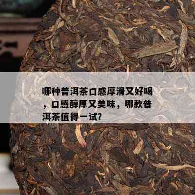 哪种普洱茶口感厚滑又好喝，口感醇厚又美味，哪款普洱茶值得一试？