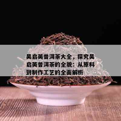 吴启英普洱茶大全，探究吴启英普洱茶的全貌：从原料到制作工艺的全面解析