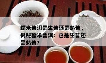 糯米普洱是生普还是熟普，揭秘糯米普洱：它是生普还是熟普？