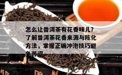 怎么让普洱茶有花香味儿？了解普洱茶花香来源与陈化方法，掌握正确冲泡技巧避免苦涩。