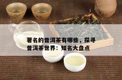 著名的普洱茶有哪些，探寻普洱茶世界：知名大盘点