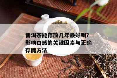 普洱茶能存放几年更好喝？影响口感的关键因素与正确存储方法