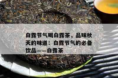 白露节气喝白露茶，品味秋天的味道：白露节气的必备饮品——白露茶