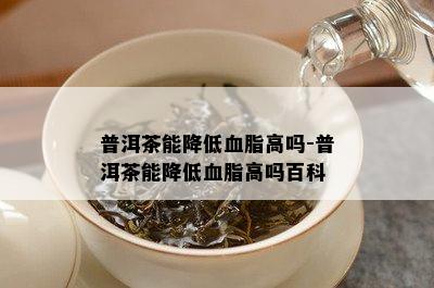 普洱茶能降低血脂高吗-普洱茶能降低血脂高吗百科