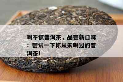 喝不惯普洱茶，品尝新口味：尝试一下你从未喝过的普洱茶！