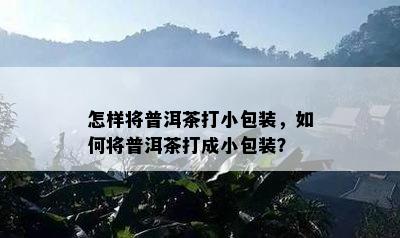 怎样将普洱茶打小包装，如何将普洱茶打成小包装？