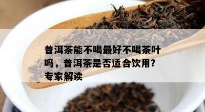 普洱茶能不喝更好不喝茶叶吗，普洱茶是否适合饮用？专家解读