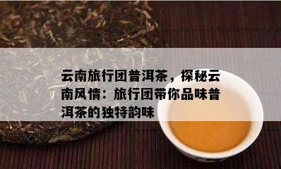 云南旅行团普洱茶，探秘云南风情：旅行团带你品味普洱茶的独特韵味