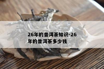 26年的普洱茶知识-26年的普洱茶多少钱