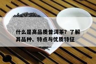 什么是高品质普洱茶？了解其品种、特点与优质特征