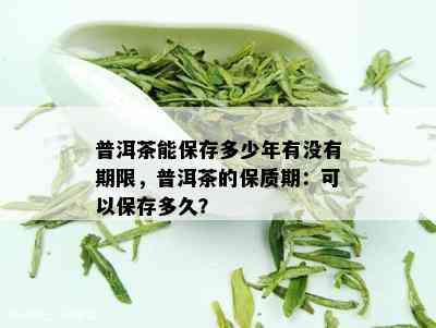 普洱茶能保存多少年有没有期限，普洱茶的保质期：可以保存多久？