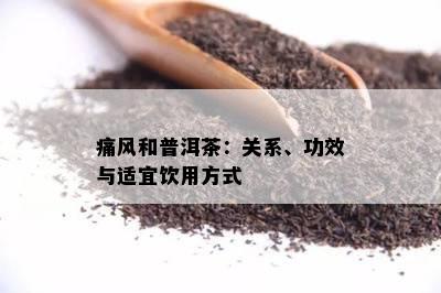 痛风和普洱茶：关系、功效与适宜饮用方式